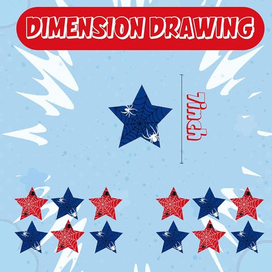 12pcs Spider Web Hanging Swirl Party Supplies,Halloween Spider Party Decoration,Blue and Red Party Swirls,Suitable for Baby Shower Decoration Supplies