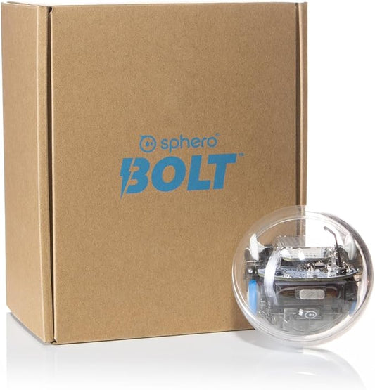 Sphero Bolt – Coding & AI Learning Robot Ball – Ages 8+ – Learn to Code: Draw, Blocks, Javascript & Python – Programmable Sensors & LED Matrix – Durable, Waterproof Design