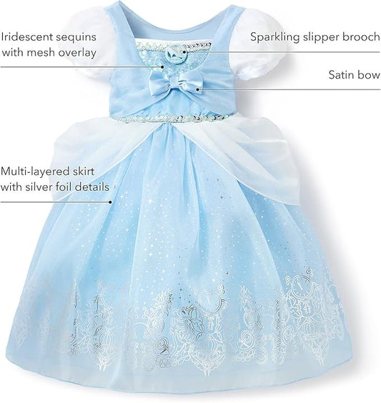 DISNEY STORE Official Princess Halloween Costume for Kids - Disney Princess Dresses - Dress up Clothes for Pretend Play