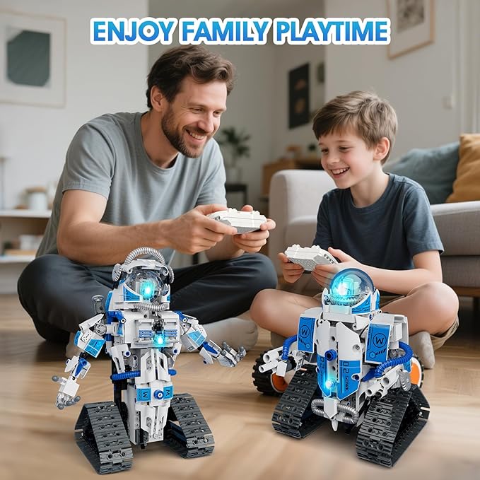 6 in 1 STEM Robot Building Kit, 780 PCS APP & Remote Control Space Robot Toys for Kids Age 8-14+, Engineering Technic Coding Robotic Kit, Educational Science Set Birthday Gift for Boys Girls