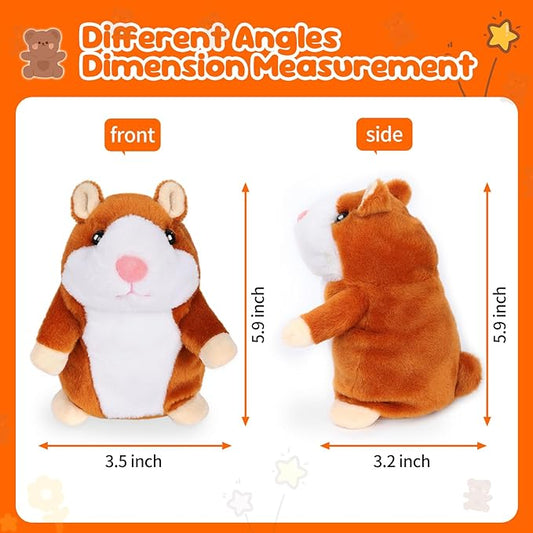 Toddler Toys Talking Hamster Repeats What You Say, Kids Interactive Stuffed Animal Plush Toys, Birthday Gift for 3-8 Year Old Girls Boys