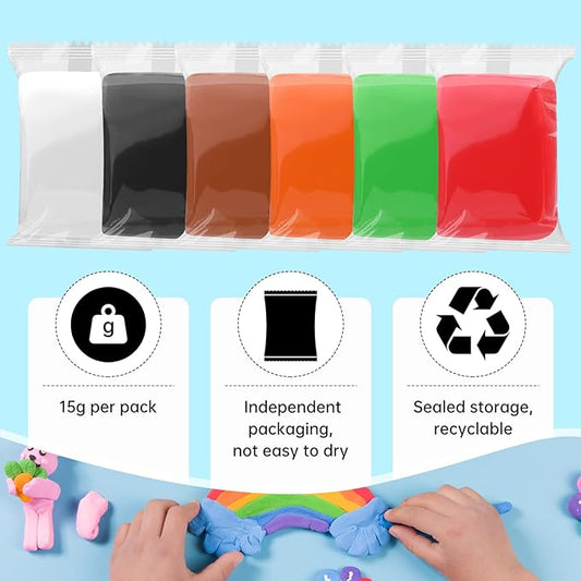 Air Dry Clay, 36 Packs Blue Foam Clay, 19 oz Soft Modeling Clay Super Light Weight Air Dry Clay Perfect for Arts Crafts