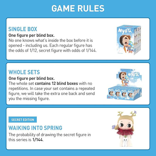 POP MART Nyota I Am The Seasons Series Blind Box Figures, Random Design Action Figures Collectible Toys Home Decorations, Holiday Birthday Gifts for Girls and Boys, Whole Set