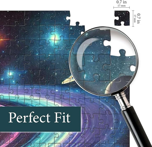Jigsaw Puzzles for Adults 1000 Pieces - Challenging Colorful and Unique with Large Poster - Letters on Back - AI Art - Rompecabezas para Adultos - Gifts for Adult, Couples, Teens (Space Exploration)