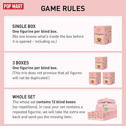 POP MART DUCKOO Action Figure Toy, 12 of 12 Toy Collection, The Grand DUCKOO Hotel Figures Random Box Design, Collectible Toys Gift for Boys and Girls