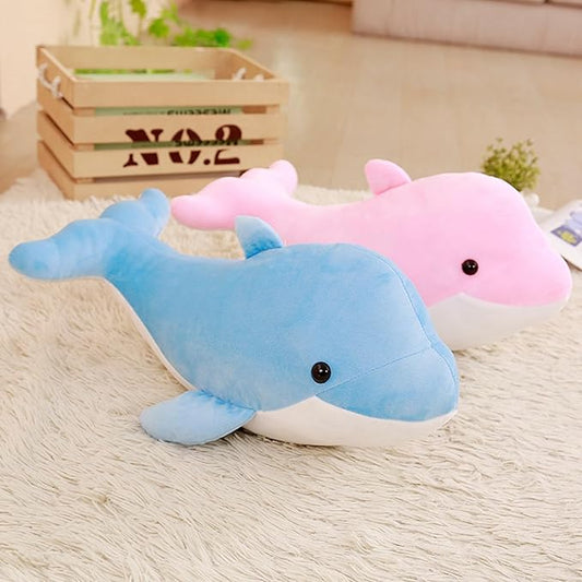 Dolphin Stuffed Animals Plush Pillows Soft Sea Animal Plush Toys Dolls Stuffed Animal Plushies Gifts for Kids (Sky Blue-19.2Inch)