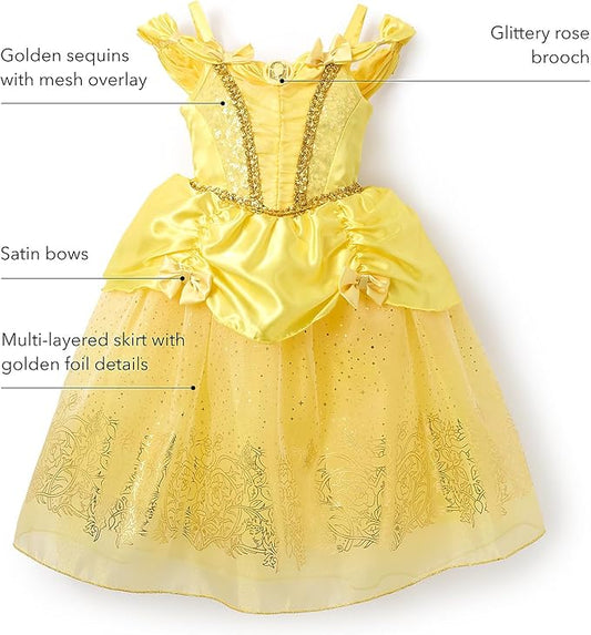 DISNEY STORE Official Princess Halloween Costume for Kids - Disney Princess Dresses - Dress up Clothes for Pretend Play