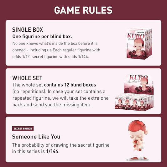 POP MART Kubo Breathing in Series Blind Box Figures, Random Design Action Figures Collectible Toys Home Decorations, Holiday Birthday Gifts for Girls and Boys, Whole Set