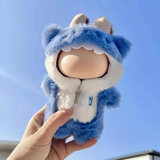 (2-Pack) 17cm Doll Clothes Set, Plush Blue Shark and Small Green Dinosaur Outfits for 17cm Dolls, Soft and Stylish Dress Up Doll Clothes, Adorable and Cute Clothing with Cozy Texture and Fun Design