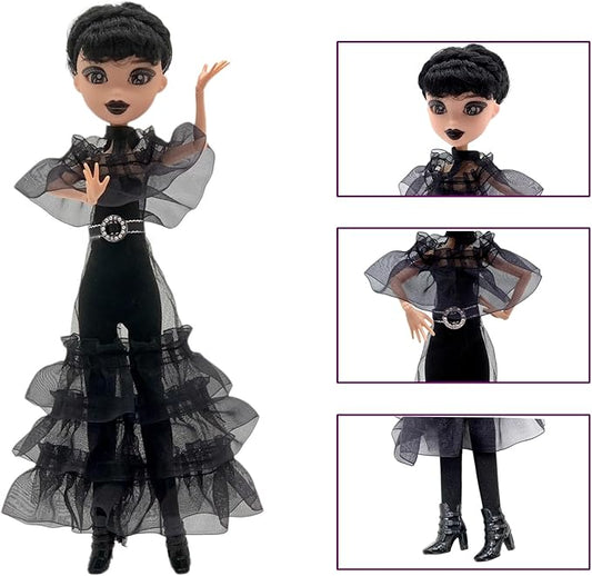 9'' Adams Doll with Gift Box, High Heels, Black Dress, and Hair, Perfect Christmas and Birthdays Toy Gift for Girls & Fans(New A)