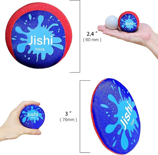 Jishi Skip Water Balls Pool Toys Beach Fun, Outdoor Water Toys for Kids Ages 4-8-12 Summer Swimming Play, Water Skipping Bouncing Ball Gifts for Kids Boys Girls Teens Adults, Family Games & Activities