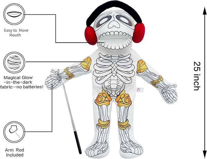 25",Rodayna Skeleton(Glow in Dark),Ventriloquist Style Puppet