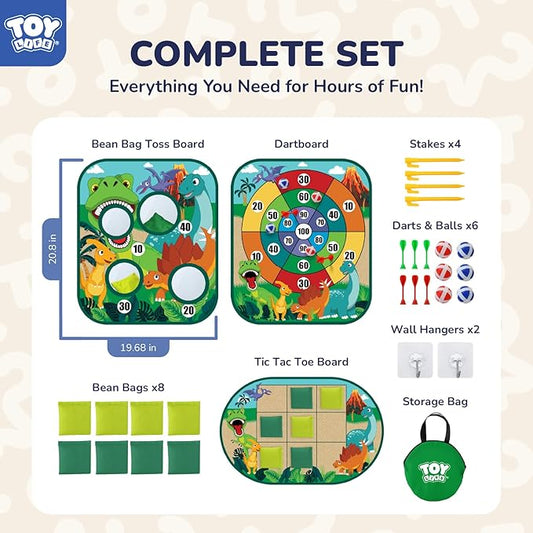 TOY Life Toddler Outdoor Toys for Kids Ages 4-8, Bean Bag Toss, Outside Yard Games for Kids Cornhole, Indoor Lawn Backyard Games Birthday Family Party Toddler Game, Gift for Boys 3 4 5 6 7