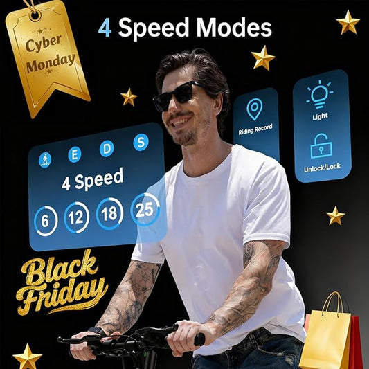 Electric Scooters - Electric Scooter for Kids, 500W/1000W/1500W Motor, 18/25/28 MPH Top Speed, 8.5'' /9.3'' /10'' Tires, 21/28 Miles Long Range, Portable E Scooter for Adults and Teens