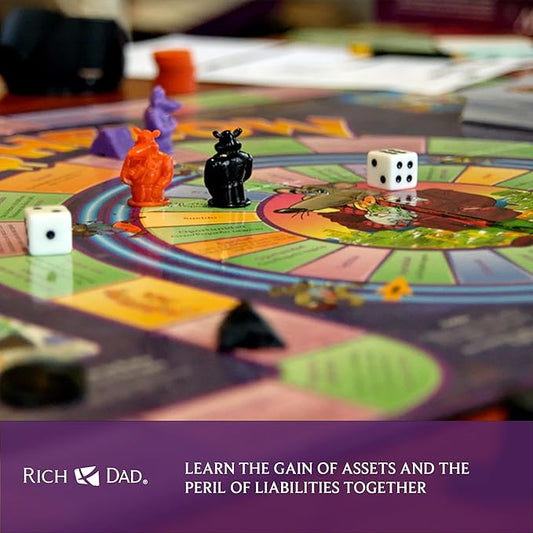Rich Dad Cashflow How to Get Out of The Rat Race Board Game Set, Adult & Kid Version - Fun and Educational Financial Literacy Learning Games for Boys, Girls, and Family