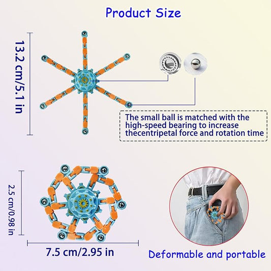 30 Pack Sensory Fidget Spinner Toys,Stress Relief Treasure Box Toys for Classroom Prizes,Pinata Easter Basket Goodie Bag Stuffers Birthday Gifts Party Favors for Kids Adults