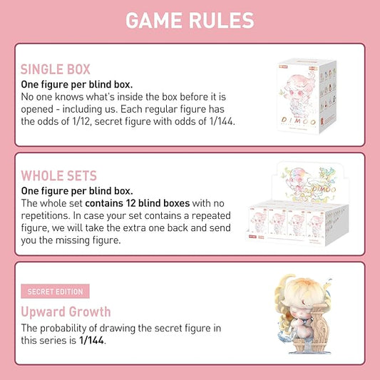 POP MART DIMOO Shapes in Nature Series Figures 12PCs Blind Box Figures, Random Design Action Figures Collectible Toys Home Decorations, Holiday Birthday Gifts for Girls and Boys, Whole Set