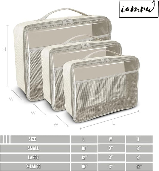 Toy Storage Bag, On the Go Toy Storage Organizer, Car Toy Organization, Blocks Travel Bag, Activity Bags for kids, Traveling Carrying Case, Storage Organizer (X-Large 4pc Beige Bags)