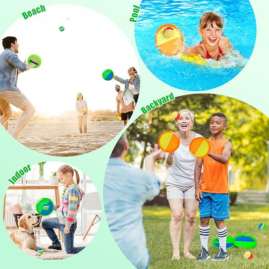 Toss and Catch Ball Game - Ideal Outdoor Beach, Pool & Yard Toy for Toddlers and Kids Ages 4, 5, 6, 7, 8+, Perfect for Boys Girls - Great Birthday Gift & Easter Basket Stuffer