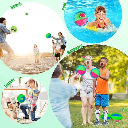 Toss and Catch Ball Game - Ideal Outdoor Beach, Pool & Yard Toy for Toddlers and Kids Ages 4, 5, 6, 7, 8+, Perfect for Boys Girls - Great Birthday Gift & Easter Basket Stuffer