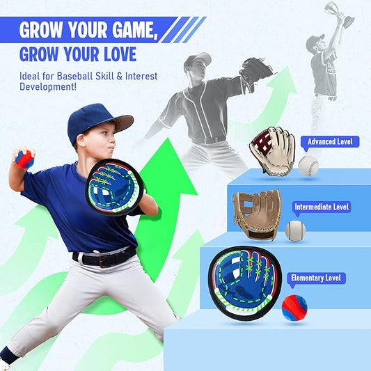 EVERICH TOY Toss and Catch Game for Toddlers - Soft, Safe & Pain-Free Baseball-Style Catching for Kids, Active Indoor & Outdoor Play Gift – Beach, Pool & Yard Toys for Boys and Girls Ages 3-8