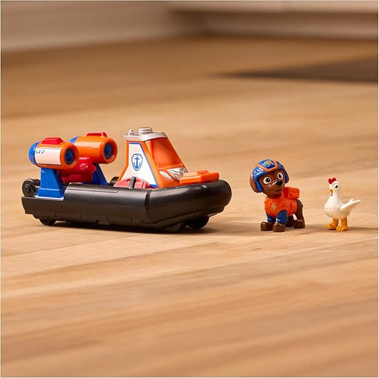 Paw Patrol: Search & Rescue, Zuma Rescue Hovercraft Water Vehicle with 2 Figures, Toy Boat with Pull-Back Action, Kids Toys for Boys & Girls Ages 3+