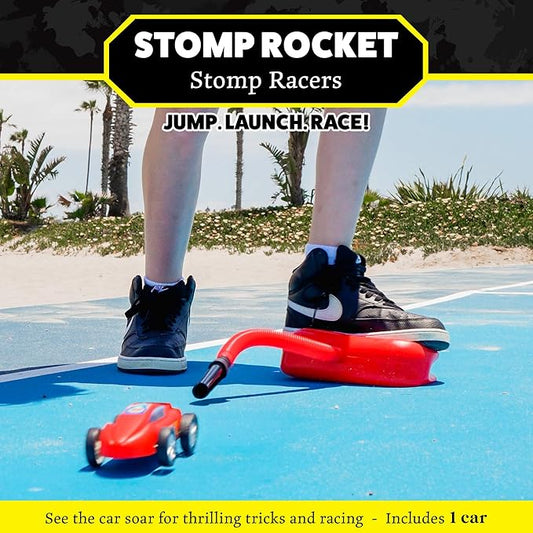 Stomp Racers Air Powered Race Cars by Stomp Rocket, Single Racer Pack - Stomp Racers Toy Car Launcher - Fun Backyard & Outdoor Multi-Player Kids Toys Gifts for Boys, Girls & Toddlers