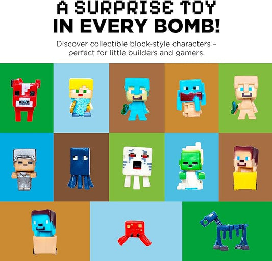 TNT Creeper Bath Bombs for Kids with Surprise Toys Inside (6 Pack) – Large Fizzy Bubble Mine Bombs for Boys & Girls – Fruity Scents, Skin-Safe, Made in USA - by Two Sisters