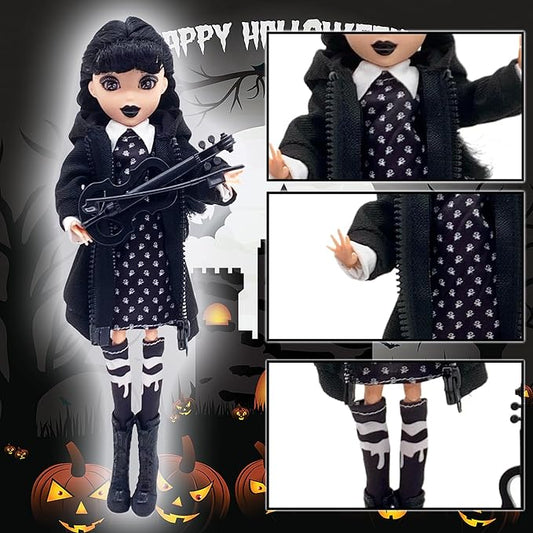9'' Adams Doll with Gift Box, High Heels, Black Dress, and Hair, Perfect Christmas and Birthdays Toy Gift for Girls & Fans (New C)