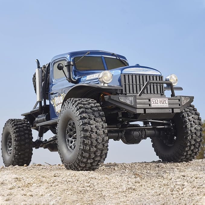 BEEZRC RocHobby 1/10 Scale Atlas 4WD 2.4GHz RC Crawler Offroad Truck Hobby Grade Remote Control Car with Vehicle Transmitter for Adults (Blue)