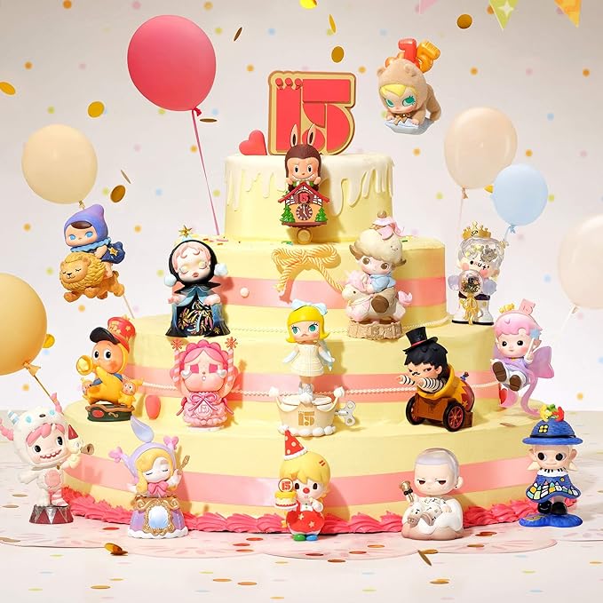 POP MART Celebrating The Moment POP MART 15th Anniversary Series Blind Box Figures, Collectible Toys Home Decorations, Holiday Birthday Gifts for Girls and Boys, Whole Set