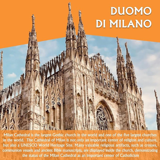 Microworld 3D Metal Puzzle Model Kits, Italy Milan Cathedral Architecture Model Building Kit, 3D Puzzles for Adults Laser Cut Jigsaw Brain Teaser Art Craft Kits (Duomo Di Milano)