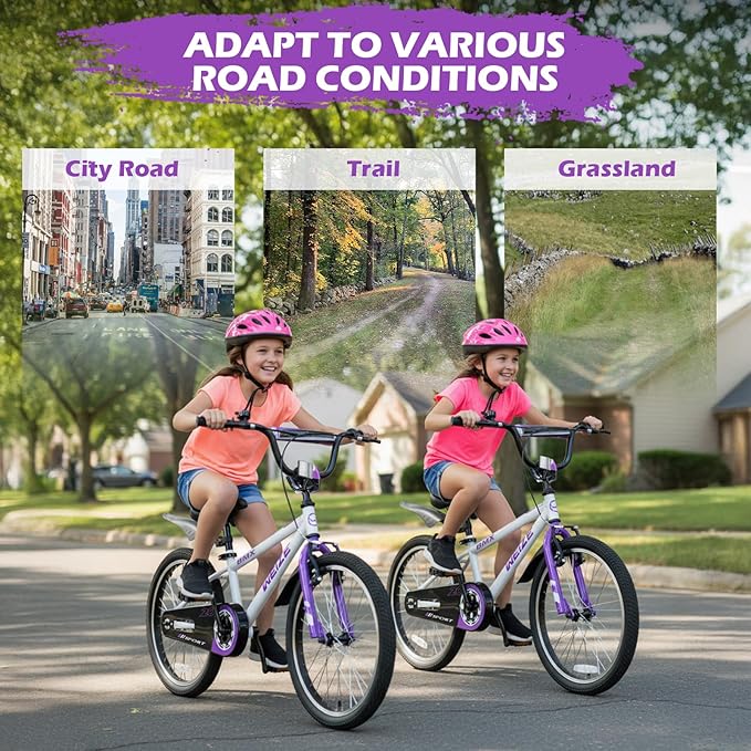 WEIZE Kids Bikes,16 20 Inch Boy's Bike for Kids,BMX Style Bicycle for Boys Girls Ages 4-12 Years Old,Kids Bicycle with Adjustable Seat,Training Wheels,Front and Rear Fender,Multiple Color Options