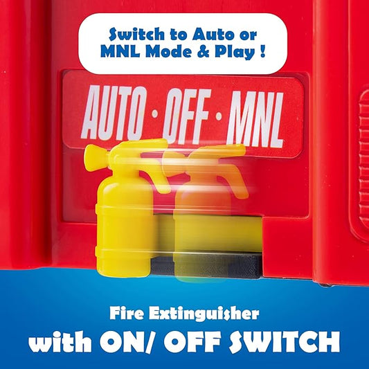 JOYIN LED Fire Truck Toy for Toddlers - LED Projections & Sirens, Bump and Go Fire Engine Trucks with Mode Switch & Volume Control, Kids Firetruck, Boy Toys, Christmas Birthday Gifts for Grandkids