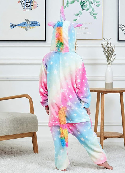Unicorn Hooded Onesie Girls Halloween One Piece Kids Costume