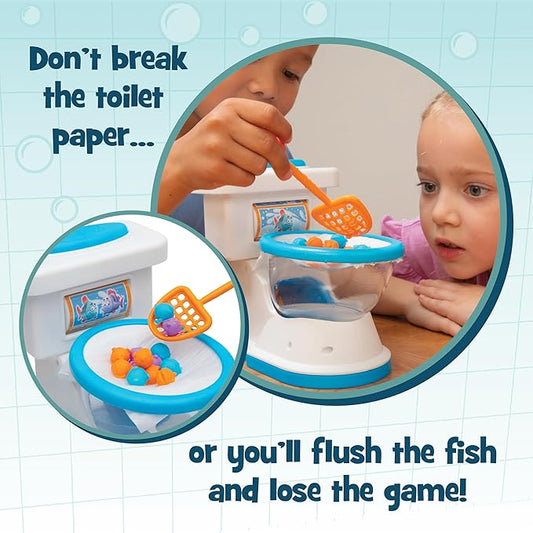 PlayMonster Dont Flush The Fish Board Games for Kids - Board Games for Family Game Night for Kids and Adults, Fun Balancing Game, Preschool, Toddler Toys, Ages 4+