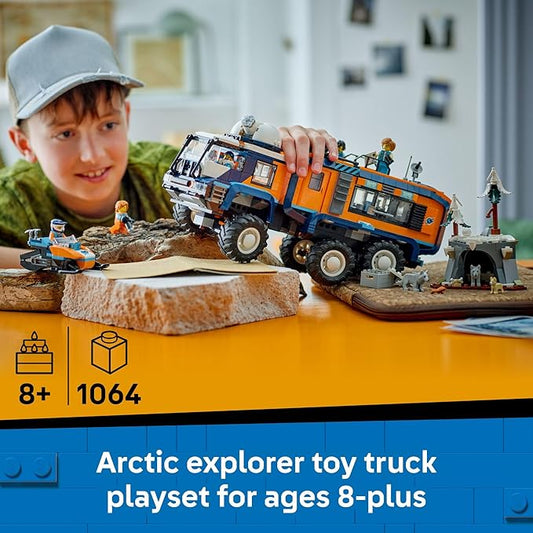 LEGO City Arctic Explorer Science Lab Truck Building Toy - STEM Pretend Play Set for Boys & Girls, Ages 8+ - Buildable Toy Truck for Kids W/5 Minifigures - Gift Idea for Birthdays - 60471