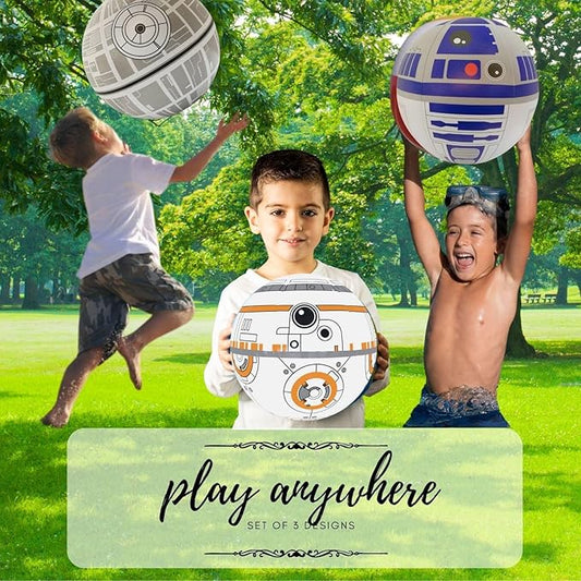 Play Balls Set of 3 - Fun Indoor and Outdoor Gift, for Play/Room Decor/Party Decor/Pool Inflatable Water Toys