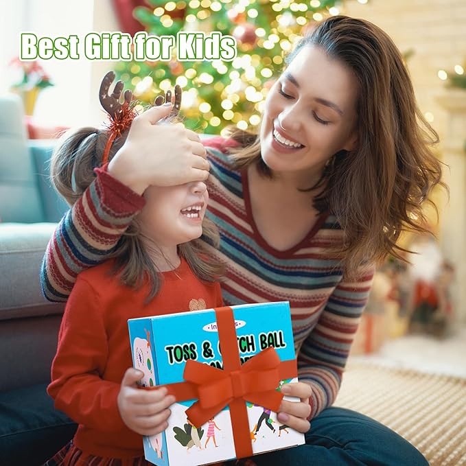 Toss and Catch Ball Game - Ideal Outdoor Beach, Pool & Yard Toy for Toddlers and Kids Ages 4, 5, 6, 7, 8+, Perfect for Boys Girls - Great Birthday Gift & Easter Basket Stuffer