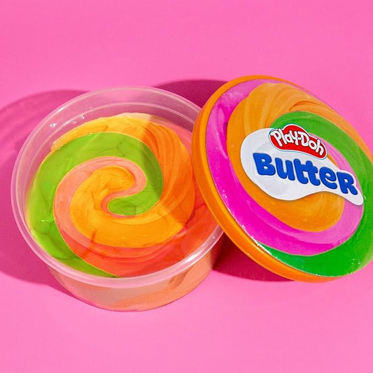 Play-Doh Butter, Pink, Green & Orange Compound, Sherbert Scent, Single 5 oz. Can