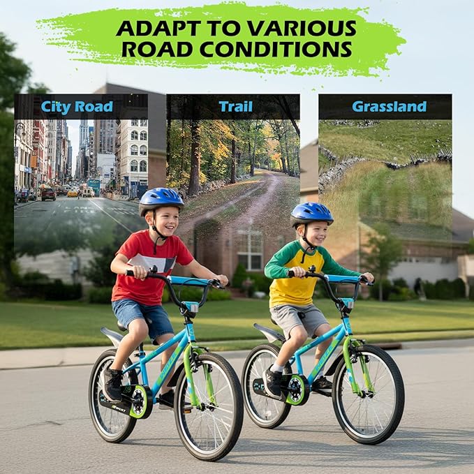 WEIZE Kids Bikes,16 20 Inch Boy's Bike for Kids,BMX Style Bicycle for Boys Girls Ages 4-12 Years Old,Kids Bicycle with Adjustable Seat,Training Wheels,Front and Rear Fender,Multiple Color Options