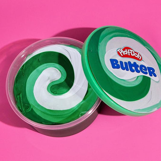 Play-Doh Butter, Green & White Compound, Mint Chocolate Chip Ice Cream Scent, Single 5 oz. Can