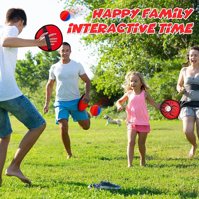 Toss and Catch Ball Game Set, Outdoor Games for Kids 3 4 5 6 7 8 9 10 11 12 Years Old Boys Girls, Outdoor Yard Games Beach Toys Pool Toys Sports & Outdoors Birthday Gifts (2 Paddles)