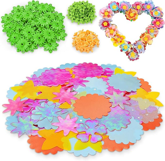 Toyly DIY Fabric Flower Bouquet Toys Accessories with Connector - Flower Market Toy Fitting Set Toys for Kids