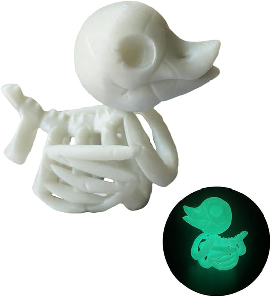 TEYOUYI Halloween Skeleton Duck Decor - Spooky Fluorescent Bones for Halloween Duck Skeleton, Indoor Outdoor Prop