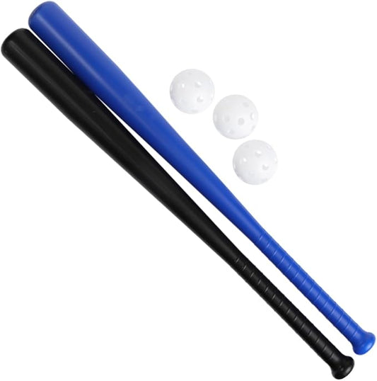 Plymouth Sports Toy Ball and Bat Set for Adults and Kids | Durable Plastic Bat and Ball for Backyard Games and Training