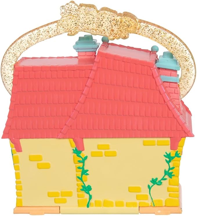 Disney Store Official Princess Micro Toy Set – Beauty & The Beast – Set Includes Micro Figures of Belle, Philippe, & her Cottage – Portable Playset with Handle – Perfect for Fans of Disney Princesses