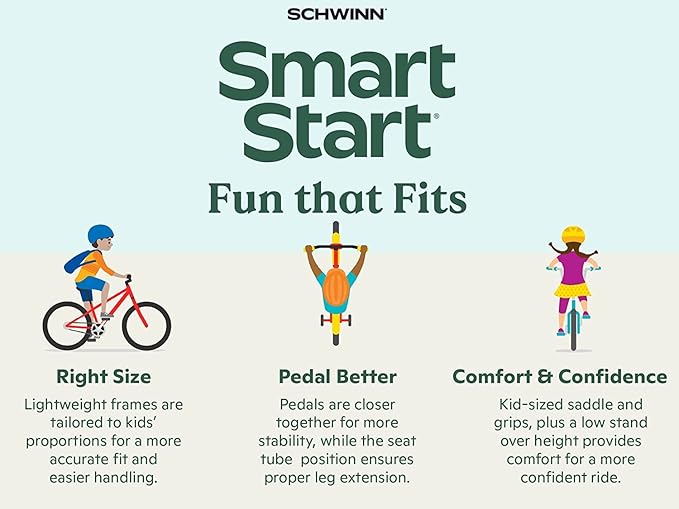 Schwinn Elm and Koen Bike or Balance Bike, 12-18 Inch Bike for Kids Ages 2-13, Black, Blue, Red, Teal, Pink or Purple, SmartStart Ergonomic Design, Adjustable Seat Grows with Child, Training Bicycle