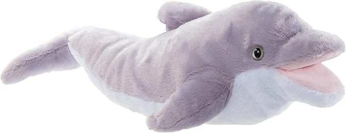 The Petting Zoo Dolphin Hand Puppet Stuffed Animal Plushie, Gifts for Kids, Puppetz Animals, Dolphin Interactive Puppets Plush Toy 19 Inches