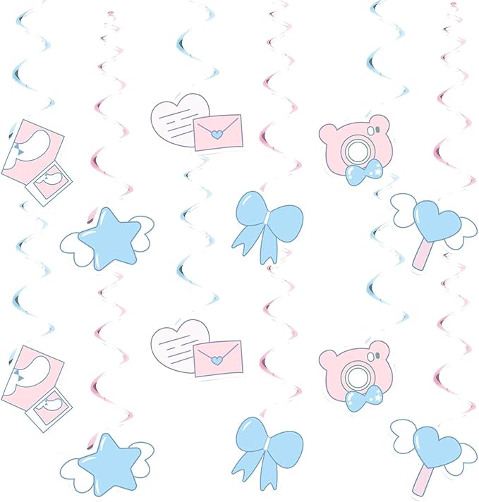 12pcs Cinna-morolls Hanging Swirl Party Decoration,Cartoon Party Decoration,Cinna-morolls Party Swirls,Suitable for Cartoon Dog Party Decoration Supplies